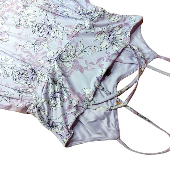 Torrid  Size 0 Lavender Floral Jersey Knit Skater Dress - Picture 9 of 11